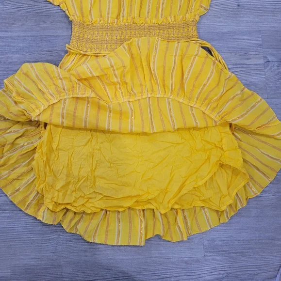 Saylor Adrianne V Neck Lined Dress Yellow Size XS - Picture 6 of 8